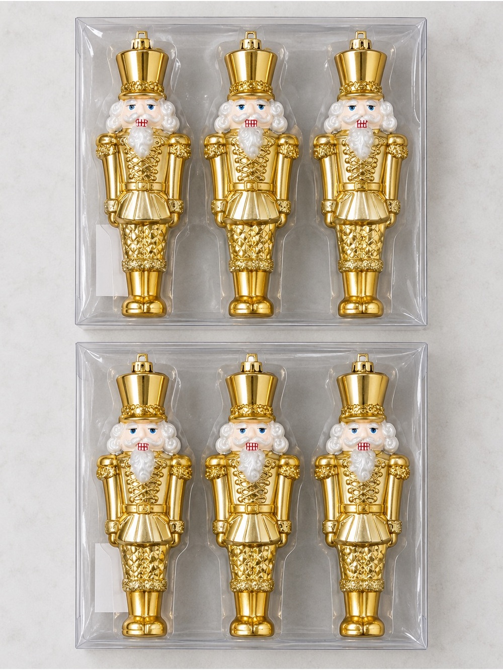 Hobby Lobby Gold Nutcracker Christmas Ornaments Set of 6